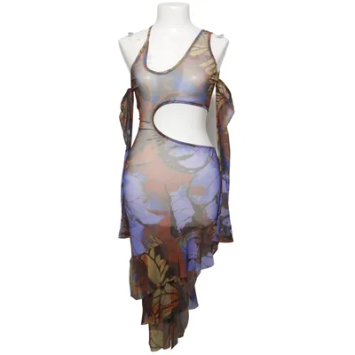 Klänning (Blå, Brun, Flerfärgad) från PrettyLittleThing Elastan, Polyester