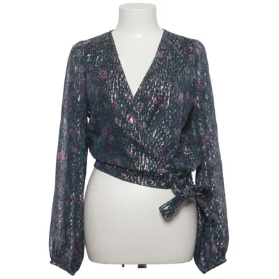 Wikkelblouse (Groen, Lila, Zilver) van Costes Studio Metallvezel, Polyester