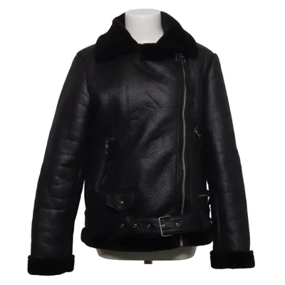 Veste en peau de mouton retournée (Noir) de Yessica