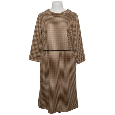Dress (Brown) from Linea Tesini Cotton, Elastane, Polyester
