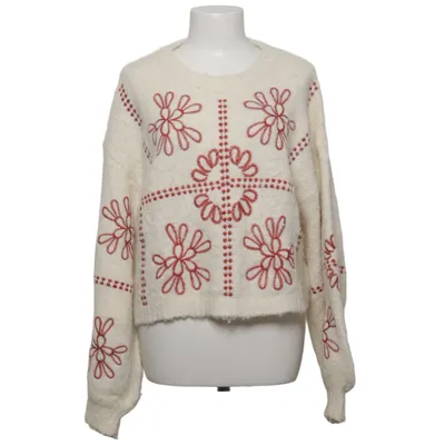 Sweater (White, Red) from Jubylee Elastane, Polyamide, Polyester, Wool