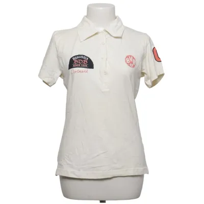Poloshirt (Weiß, Beige) von Borussia Dortmund Baumwolle, Polyester