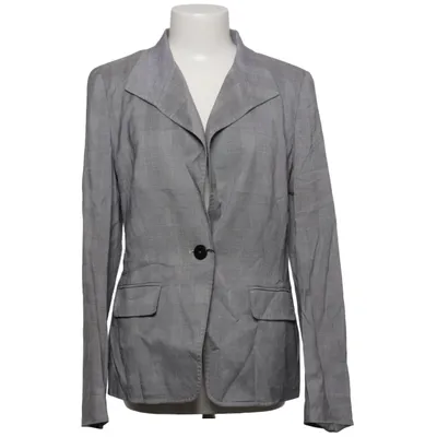 Blazer (Gray) from Escada Acetate, Cotton, Elastane, Linen, Polyamide, Silk, Viscose