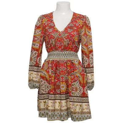 Klänning (Röd, Flerfärgad) från Rusttydustty Polyester