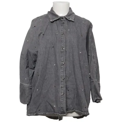 Jeansjacka (ONLGRACE LS RHINESTONE MG DNM SHIRT CRO) från ONLY Blue Denim Bomull