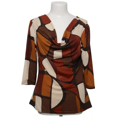 Blouse (Brown, Red, Beige, Multicolored) from Ici et Maintenant Elastane, Polyester