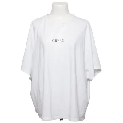 T-shirt (Vit) från Shein Curve Bomull, Elastan, Polyester