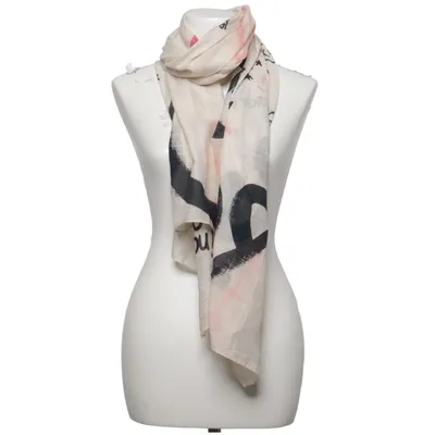 Shawl (Beige, Multicolored) from Plomo o Plata Cotton, Silk