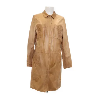 Leren jas (Beige) van Freaky Nation Katoen, Leer