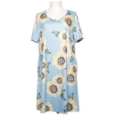 Dress (Blue, Yellow, Green) from Yidarton Polyester, Viscose