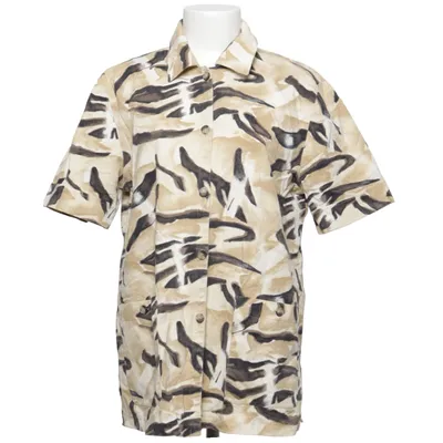 Korte mouwen shirt (Beige, Zwart, Wit) van Hucke Katoen, Elastaan