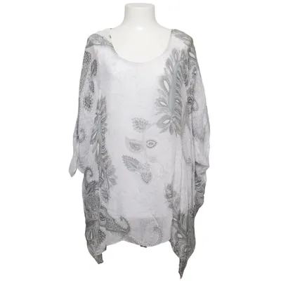 Blouse (White, Gray, Multicolored) from Tredy Elastane, Silk, Viscose