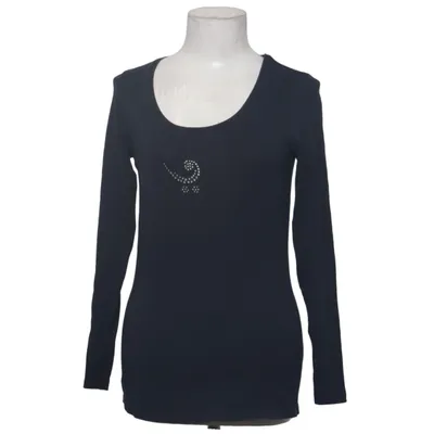 Langærmet t-shirt (Blå) fra Apanage Bomuld, Elastan