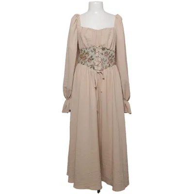 Klänning (Beige, Flerfärgad) från Shein Elastan, Polyester