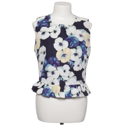 Peplumtopp (Blå, Vit, Gul, Flerfärgad) från Dahlia Elastan, Polyester