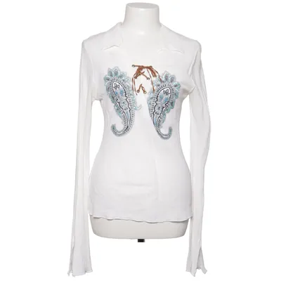 Blouse (White, Blue, Brown) from Amor & Psyche Viscose