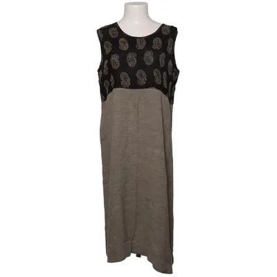 Dress (Black, Beige) from Hopsack Linen, Viscose
