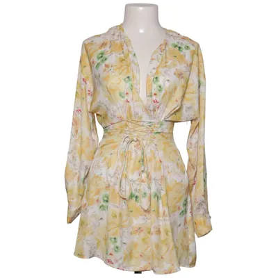 Kjole (Hvid, Gul, Flerfarvet) fra Zara Polyester