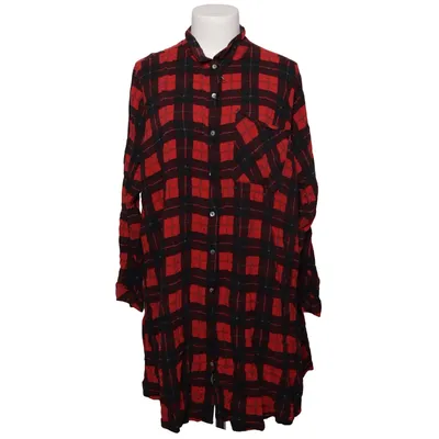 Flannel skjorte (Rød, Sort) fra Janina Viscose