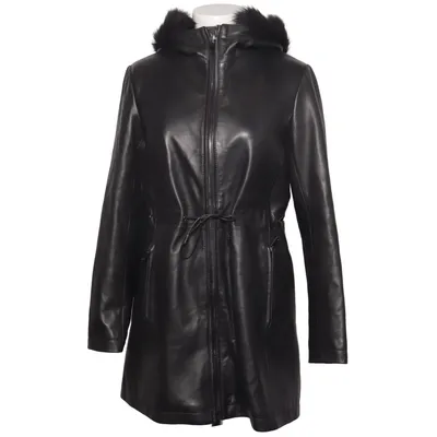 Läderkappa (Svart) från Massimo Dutti