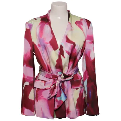 Blazer (Pink, Multicolored) from Zara Acetate, Polyester