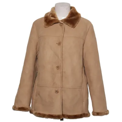 Shearling jas (Beige) Acryl, Polyester
