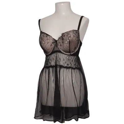 Negligé (Svart, Beige) från Hunkemöller Polyamid