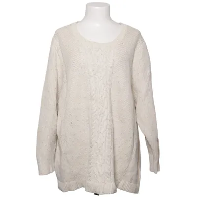 Sweater (Beige) from Lands' End Acrylic, Cotton, Polyamide