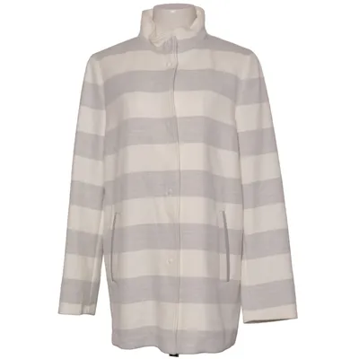 Coat (White, Gray) from Amber & June Elastane, Polyester, Viscose