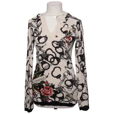Hoodie (White, Multicolored) from Ed Hardy by Christian Audigier Elastane, Polyamide, Viscose