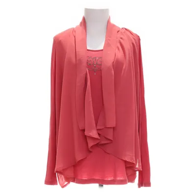 Cardigan (Red) from Charles Vögele Elastane, Polyester, Viscose