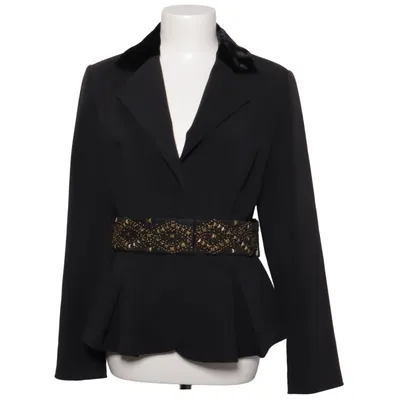 Blazer (Black) from Nicowa Acetate, Elastane, Polyester, Silk, Viscose
