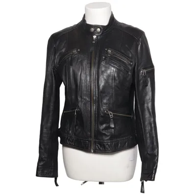 Leren jack (Zwart) van Alice Bizous Leer, Polyester