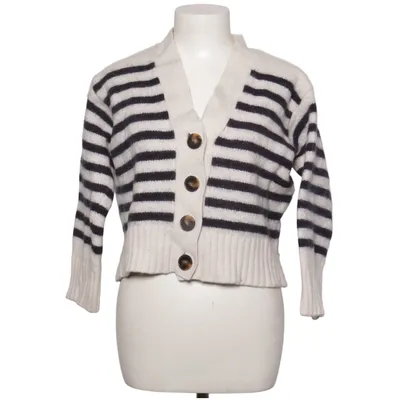Cardigan (Blanc, Bleu) de La Maille Sézane Coton, Polyamide, Laine