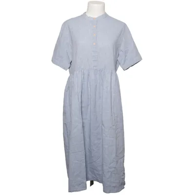 Jurk (Blauw) van Folk Katoen, Linnen
