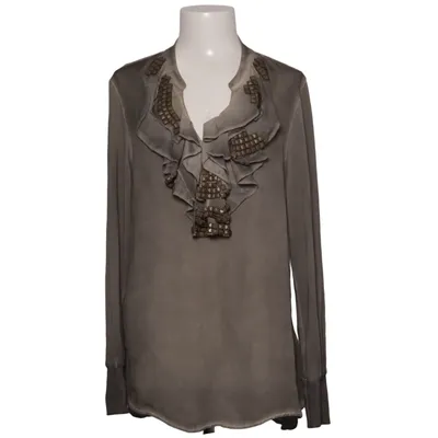 Blouse (Grijs) van Liebeskind Berlin Katoen, Elastaan, Zijde