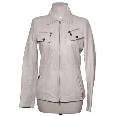 Veste en cuir (Blanc) de Emporio