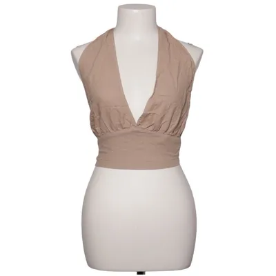 Halterneck top (Beige) fra Brandy Melville Linned, Viscose
