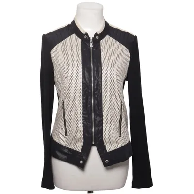 Jacket (Black, White) from Taifun Cotton, Elastane, Polyester
