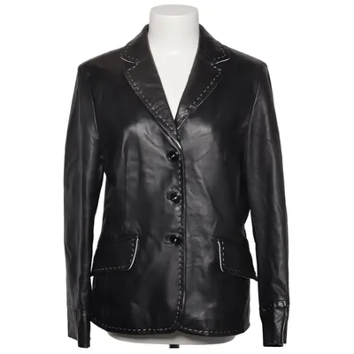 Leather blazer (Black) from Clan Polyester