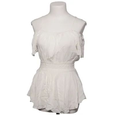 Top péplum (Blanc) de Colloseum Coton, Élasthane, Viscose