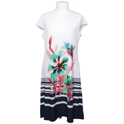 Kjole (Hvid, Flerfarvet) fra Eli NewYork Elastan, Polyester