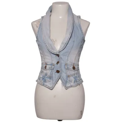 Denim vest (Blue) from Amisu Cotton, Elastane