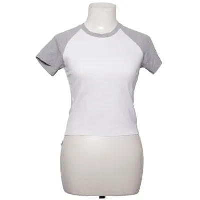 T-shirt (White, Gray) from Uniqlo Cotton, Elastane