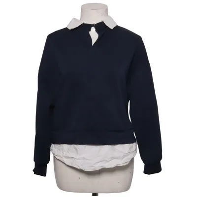 Sweatshirt (Blauw, Wit) Katoen, Elastaan, Polyester, Viscose