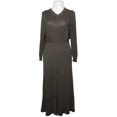 Maxi dress (Gray) from Liviana Conti Metallic fiber, Polyamide, Viscose