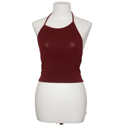 Halternecktopp (Röd) från Brandy Melville Bomull, Elastan, Viskos