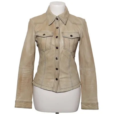 Læderjakke (Beige) fra Goosecraft