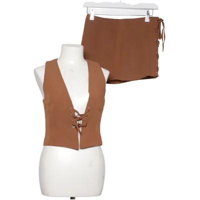 Set (Brown) from Zara Cotton, Linen, Polyester, Viscose