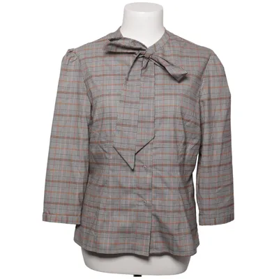 Pussy bow blouse (Gray, Brown, White) from Mexx Elastane, Polyester, Viscose